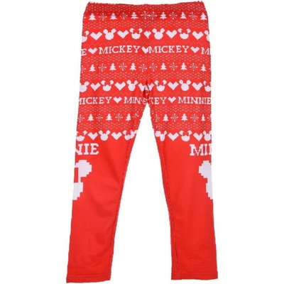 Sun City Dívčí legíny MINNIE zimní motiv poly Červená