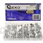 GEKO Комплект алуминиеви нит гайки 150 бр 09884 (g02911)