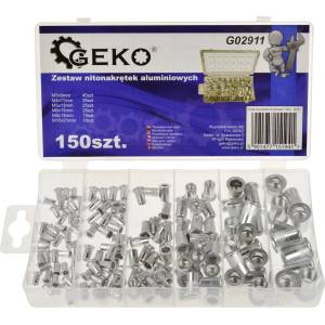 GEKO Комплект алуминиеви нит гайки 150 бр 09884 (g02911)