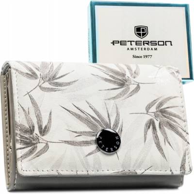 Peterson peňaženka z prírodnej kože biela PTN PX30-1-NPK WHITE dámska