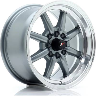 JR Wheels JR19 8x15 4x100 ET20 Gun Metal with Machined Lip