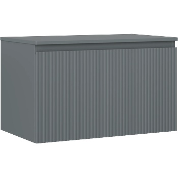 Mexen Rivel шкафче за баня под мивка 80 см с плот, 1 чекмедже, набраздено, матово графитово - 91A20-08047-1-BFC66 (91A20-08047-1-BFC66)