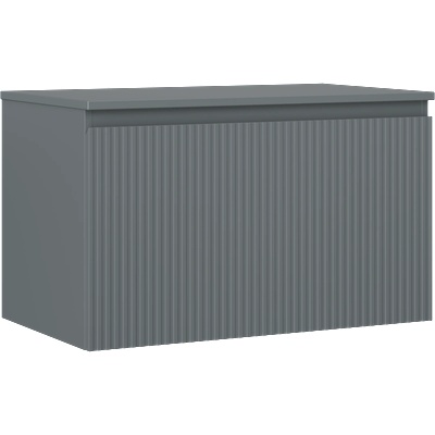 Mexen Rivel шкафче за баня под мивка 80 см с плот, 1 чекмедже, набраздено, матово графитово - 91A20-08047-1-BFC66 (91A20-08047-1-BFC66)