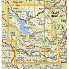 KČT 67 Šumava - Lipno - nástěnná turistická mapa 60 x 90 cm Varianta: mapa v dřevěném rámu, Provedení: Ticiago černý