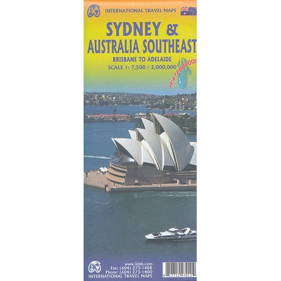 plán Sydney 1:7,5 t.,Australia Southeast 1:2 mil. ITM voděodoln