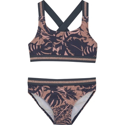 Color Kids-Bikini W. Contrast Straps AOP-5077-Coral Blush Ružová