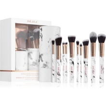 Zoë Ayla Makeup Brush Set štetec na lícenku + štetec na púder + kuželový štetec na make-up + štetec na kontúrovanie + štetec na pery + štetec na očné tiene 4 ks + plochý štetec na make-up + púzdro