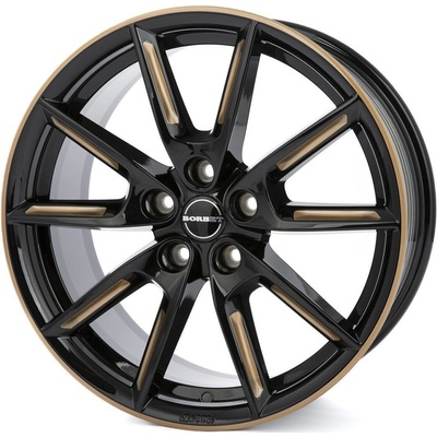 Borbet LX 8x18 5x112 ET40 black gloss gold spoke rim