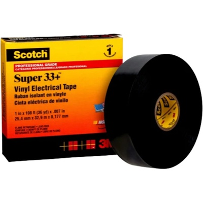 3M Scotch Super 33 vinylová izolačná páska pre elektrikárov 25 mm x 33 m čierna