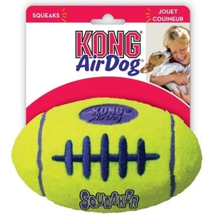 KONG air squeaker football medium - играчка за куче от гума, ръгби топка, с пищялка - САЩ - asfb2e