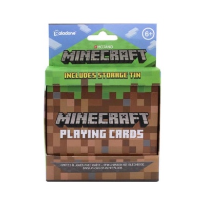 Curepink Hrací karty v plechové krabičce Minecraft