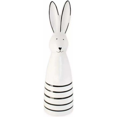 Lepaso Zajíc keramika 29cm bílá/černá