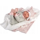 Llorens 84460 NEW BORN realistická miminko se zvuky a měkkým látkovým tělem 44 cm