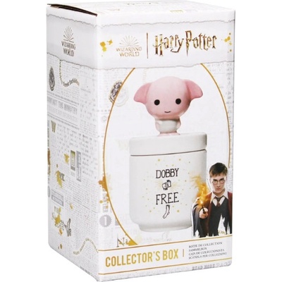 CurePink Skleněná dóza DHarry Potter Kawaii Dobby 14 cm 180 ml