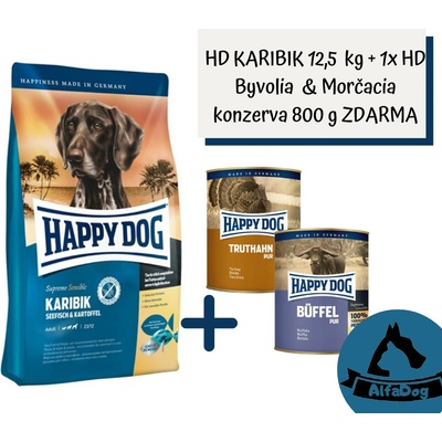 Happy Dog Supreme Sensible Karibik Ryby & Zemiaky 12,5 kg