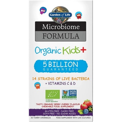 Garden of Life Microbiome Formula Organic Kids+, 30 Yummy Chewables