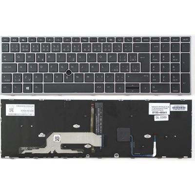 DeTech Klávesnice pro notebook HP ZBook 17 G5/G6, CZ