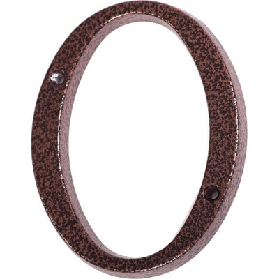 Číslo " 0 " medený antik 120mm medená