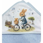 Bambino Хавлия с качулка Bambino Casa - Bianco Blu Rabbit, 100 х 100 cm (39271) - ozone