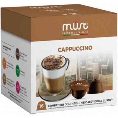 Must Cappuccino 16 бр. кафе капсули, съвместими с Dolce Gusto (761357)