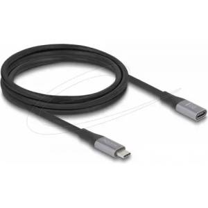 Delock Удължителен кабел USB-C, 40 Gbps, PD 240W, 2 м, сив (DELOCK-81202) - xtreme