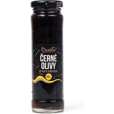 Bassta Černé olivy bez pecky 142 g