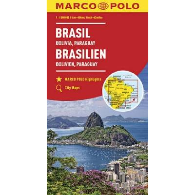 MARCO POLO Kontinentalkarte Brasilien, Bolivien, Paraguay 1:4 000 000