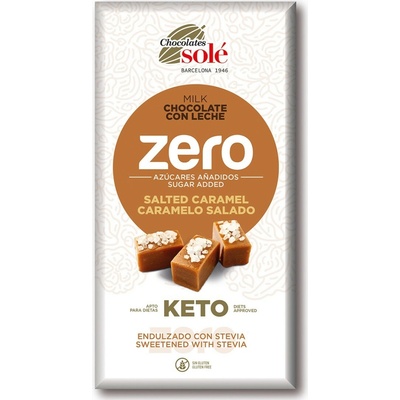 SOLÉ Mléčná slaný karamel se stévií bez cukru 100 g