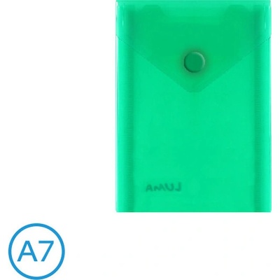 LUMA Obal spisový na výšku s klopou a drukem A7 Zelený