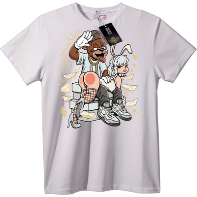 NOONEBRAND Тениска Градска мечка и заек пари - 7XL, White