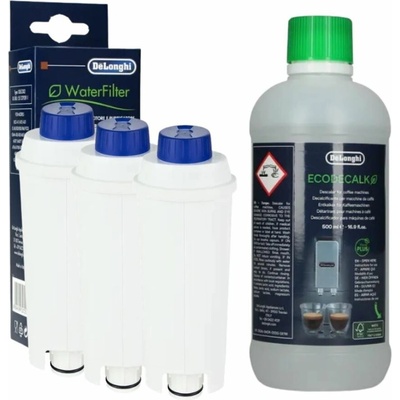 DeLonghi Sada DLS C002 3 ks + EcoDecalk 500 ml