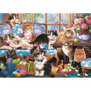 Trefl - Puzzle Cat Family - 500 piese