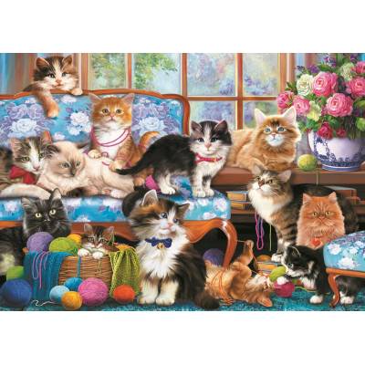 Trefl - Puzzle Cat Family - 500 piese