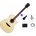 BromoGuitars BAA2CE Premium SET Natural Електро-акустична китара Джъмбо