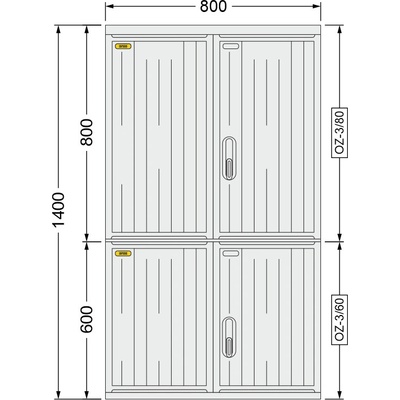 SFOS 800x1400x245 mm OZ-3/80 + OZ-3/60