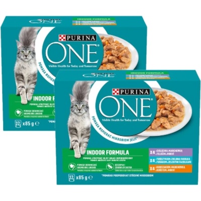 Purina One Indoor Formula Krmivo pre dospelé mačky 24 x 85 g