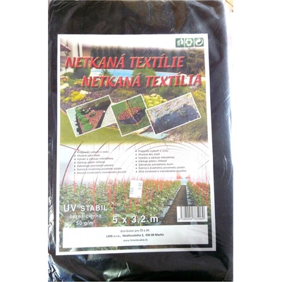 Netkaná textília Garden B1303, 3,2x5 m, 50 g/m, čierna