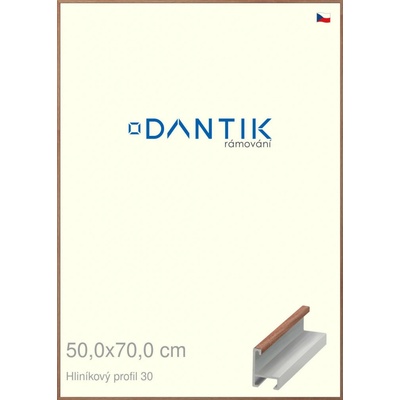 DANTIK rám na obraz 50 x 70 Dýha ořech lak matný