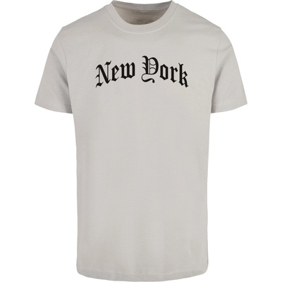 Mister Tee Тениска New York Wording Tee lightasphalt XXLUB-MT3070-02946 - Тъмносив, размер L