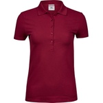 TEE JAYS tj145 / Дамска еластична поло тениска - тъмночервена xxl (18014537105)