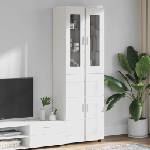 vidaXL Висок шкаф FLORIN 60 x 35 x 182 см Бяло Инженерна дървесина (3397914)