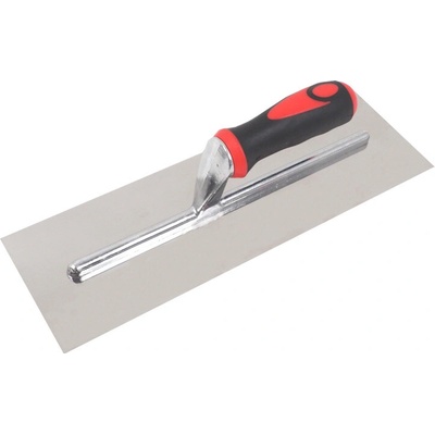 TOPTRADE hladítko nerezové, s pogumovanou rukoväťou, hladké, 360 x 120 mm, profi