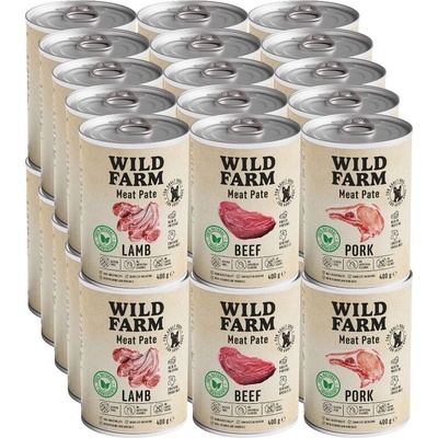 Wild Farm Pate Mix Flavors 30 x 400 g