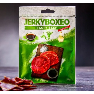 Jerkyboxeo Hovädzie sušené mäso s nižším obsahom soli 25 g