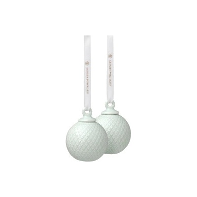 Sada porcelánových baněk Rhombe Soft Green 2 ks Lyngby Porcelaen