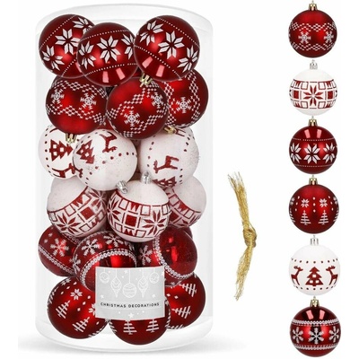 SPRINGOS A0151 Vianočné gule na stromček 30 ks C