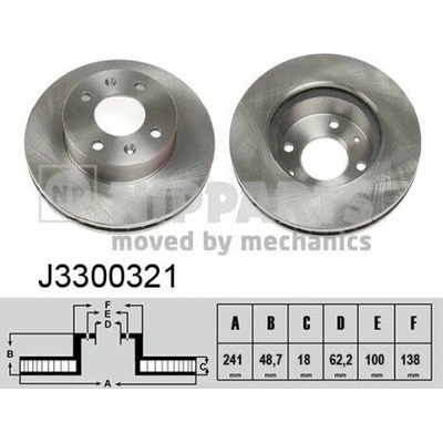 Brzdový kotúč NIPPARTS J3300321