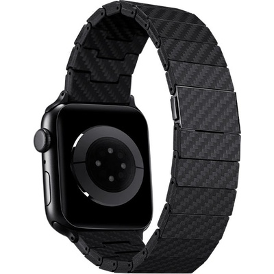 Pitaka Carbon Fiber remienok pre Apple Watch 45 mm / 44 mm / 42 mm čierny AWB1003