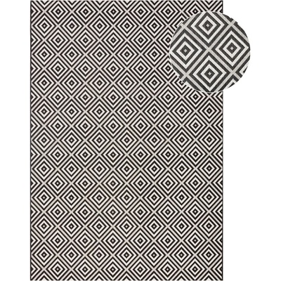 Hanse Home Черно-бял килим за открито , 140 x 200 cm Karo - NORTHRUGS (102470-140x200)
