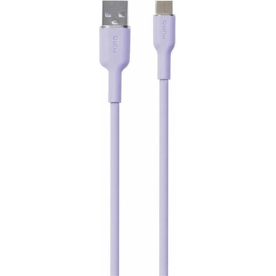 Puro PUUSBCICONLVD Soft USB-C/USB-A 60 W, 1,5m, fialový